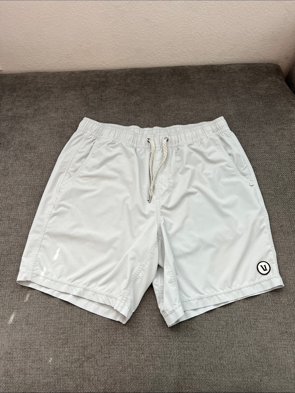 Vuori Light gray light Flat Front Athletic Shorts